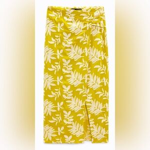 Zara Embroidered Midi Skirt